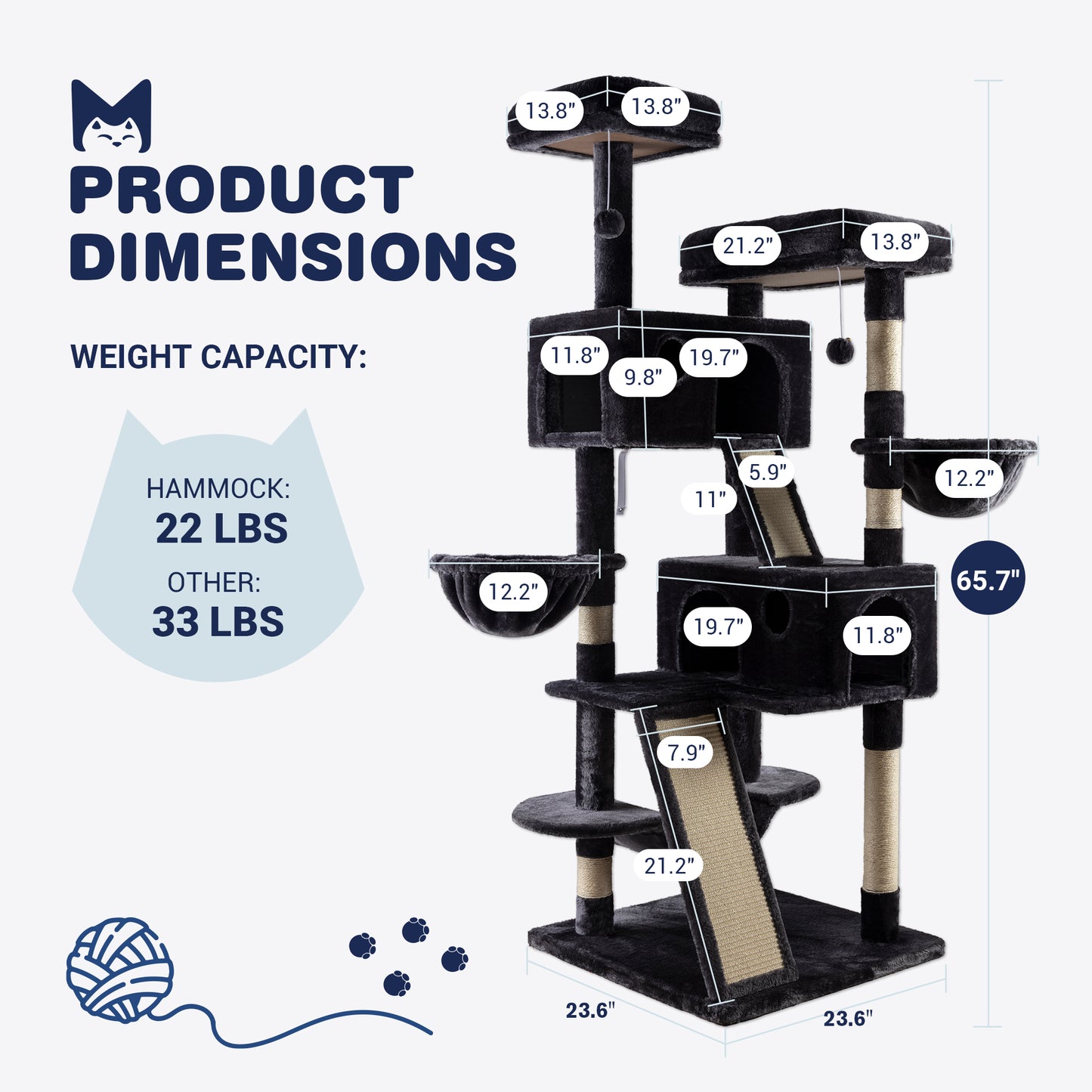 Sifurni Cat Tree and Tower Condo for Cats