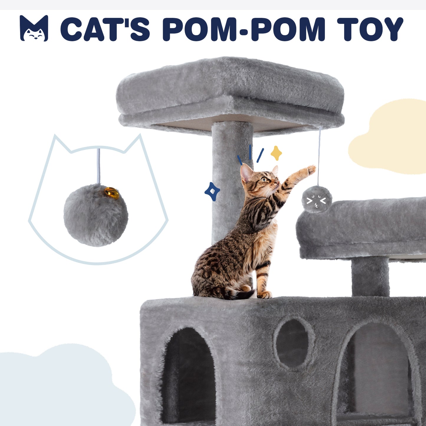 Sifurni Cat Tree and Tower Condo for Cats