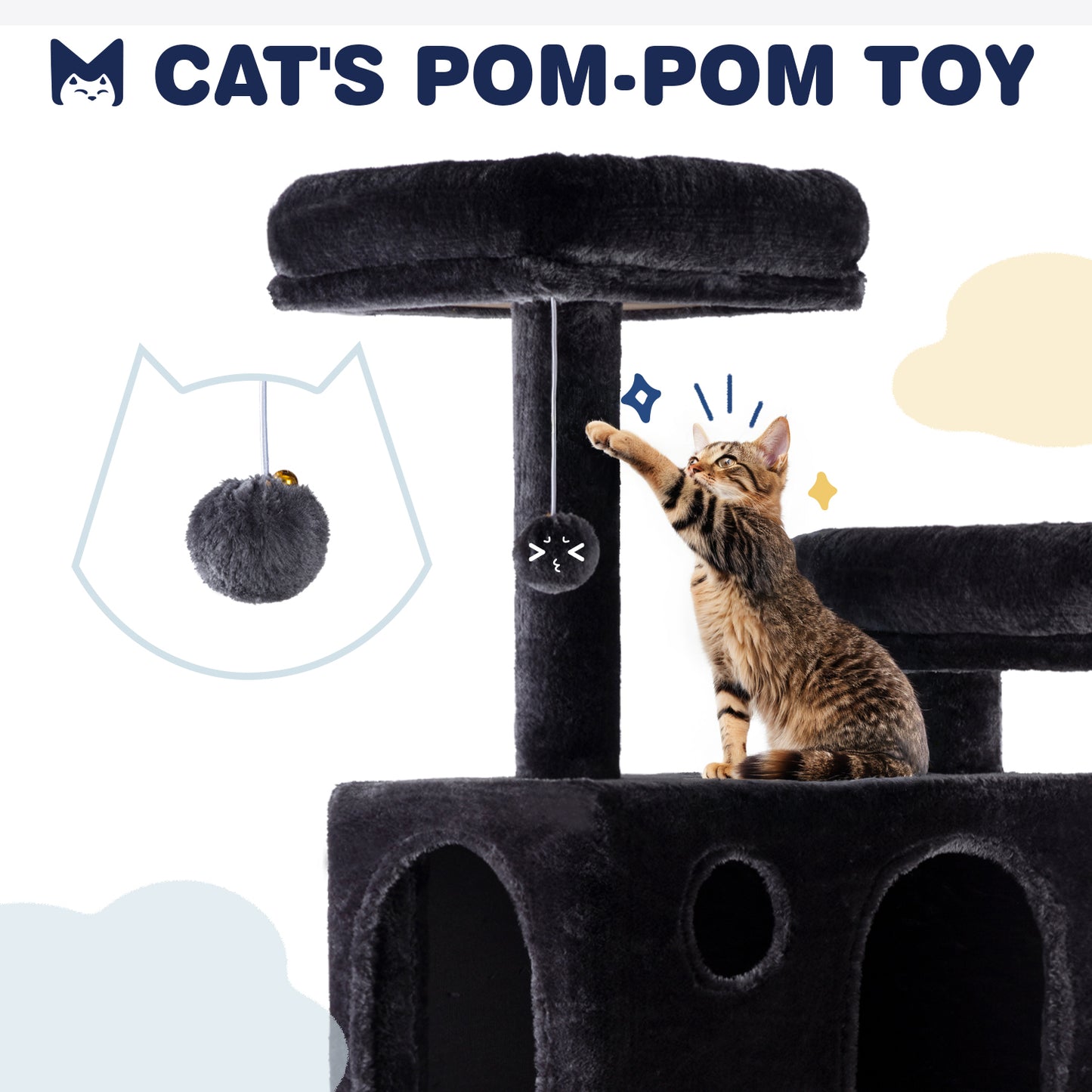 Sifurni Cat Tree and Tower Condo for Cats