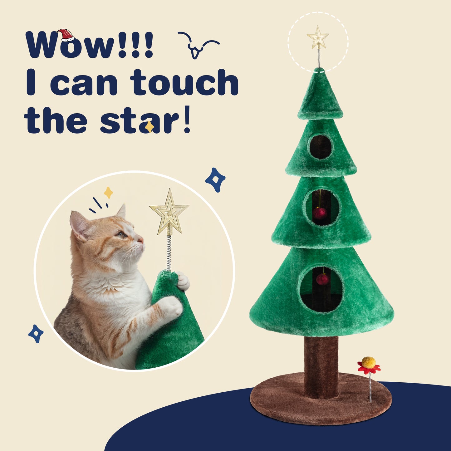 Sifurni Cat Tree and Tower Condo for Cats