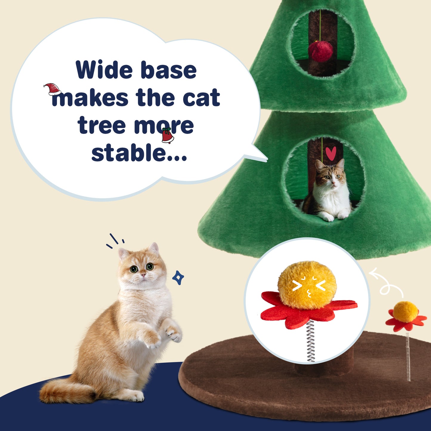 Sifurni Cat Tree Tower Condo for Cats