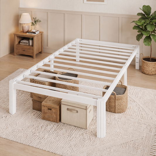 Sifurni Bed Frame with 12" Under-Bed Storage, Metal Platform Bed Frame, Easy Assembly, Heavy Duty